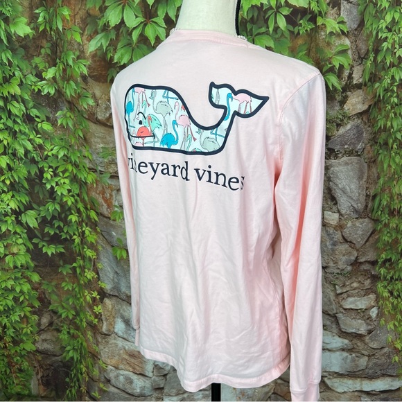 VINEYARD VINES Pink Long Sleeve Graphic Tee, M - Picture 6 of 8